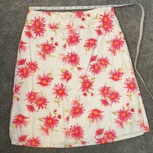 Flower print skirt